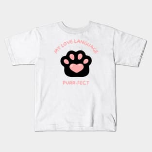Cat language of love Kids T-Shirt